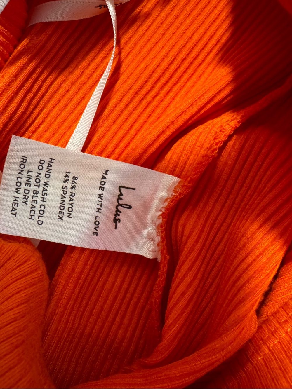 Lulus Spice Things Up Orange Ribbed One-Shoulder Cutout Midi Dress - Picture 6 of 6
